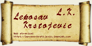 Leposav Krstojević vizit kartica